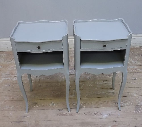 pair of vintage french bedside tbales